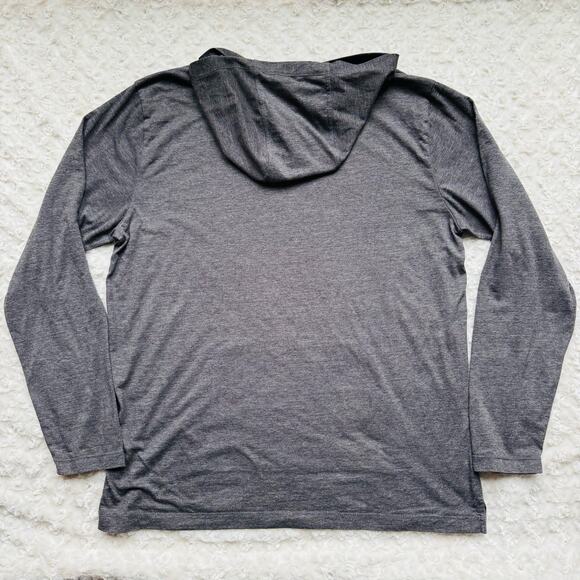 MLB New York Mets Baseball New Era Long Sleeve Hoodie Grey Tee Shirt Sz XL VTG - Picture 5 of 8